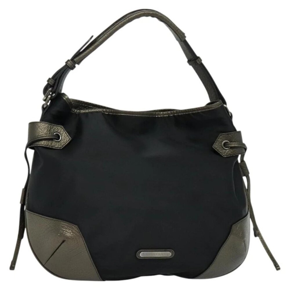 BURBERRY Shoulder Bag Nylon Black Auth BA3541 - Picture 1 of 16